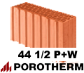Porotherm 44 P+W 1/2 pustak połówkowy