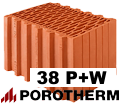 Porotherm 38 P+W - pustak ceramiczny