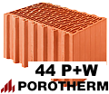 Pustak ceramiczny na ściany nośne - porotherm 44 P+W